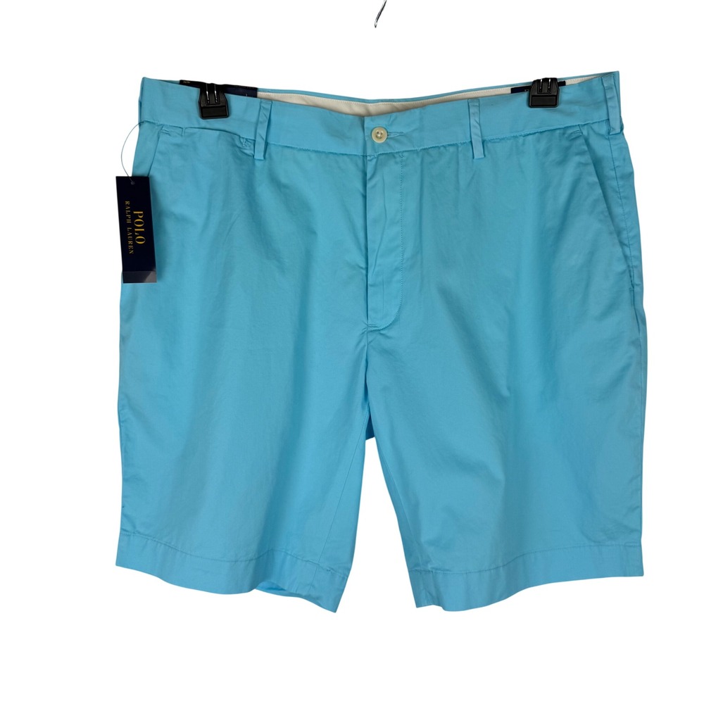 Polo Ralph Lauren Mens Classic Fit 9" Pima Cotton Chino Shorts Blue 36W NEW